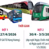 Nghỉ Lễ Giỗ Tổ, 30/4 và 1/5: Hà Nội miễn phí vé xe buýt, đường sắt đô thị