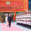 Sáng 12/4/2026, tại Hà Nội, Thủ tướng Chính phủ Lê Minh Hưng dự Lễ kỷ niệm 80 năm Ngày truyền thống lực lượng Cảnh sát Quản lý hành chính về trật tự xã hội (18/4/1946-18/4/2026). (Ảnh: Dương Giang/TTXVN)