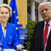 Chủ tịch Ủy ban châu Âu (EC) Ursula von der Leyen và Tổng thống Mỹ Donald Trump. (Nguồn: AP)