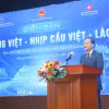 Đại sứ Việt Nam tại Lào Nguyễn Minh Tâm phát biểu tại Diễn đàn "Tiếng Việt: Nhịp cầu Việt-Lào." (Ảnh: Xuân Tú/TTXVN)