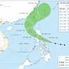 Vị trí và hướng đi của bão. (Nguồn: Trung tâm Dự báo khí tượng Thủy văn Quốc gia)