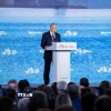 Tổng thống Nga Vladimir Putin phát biểu tại phiên toàn thể của Diễn đàn Kinh tế phương Đông 2025 tại thành phố Vladivostok vùng Viễn Đông Nga. (Nguồn: TTXVN phát)