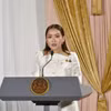 Thủ tướng Thái Lan Paetongtarn Shinawatra tại cuộc họp báo ở Bangkok. (Ảnh: THX/TTXVN)