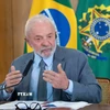 Tổng thống Brazil Luiz Inacio Lula da Silva phát biểu tại Brasilia. (Ảnh: THX/TTXVN)