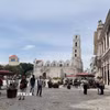 Quảng trường tại phố cổ La Habana vắng du khách. (Ảnh: Việt Hùng/TTXVN)