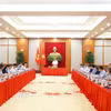 Chiều 3/6/2026, tại Trụ sở Trung ương Đảng, Tổng Bí thư, Chủ tịch nước Tô Lâm chủ trì cuộc làm việc với Ban Tổ chức Trung ương và các cơ quan liên quan về trọng tâm công tác tổ chức xây dựng Đảng theo tinh thần Nghị quyết Đại hội XIV của Đảng. (Ảnh: Thống Nhất/TTXVN)