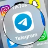 Biểu tượng ứng dụng Telegram. (Ảnh: AFP/TTXVN)