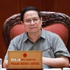Thủ tướng Phạm Minh Chính chủ trì cuộc họp về triển khai chiến dịch xây dựng trường học cho các xã biên giới. (Ảnh: Dương Giang/TTXVN)