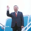 Tổng Bí thư Tô Lâm rời Thủ đô Hà Nội, lên đường thăm cấp Nhà nước tới Cộng hòa Dân chủ Nhân dân Lào. (Ảnh: Thống Nhất/TTXVN)