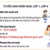 Những điểm mới trong tuyển sinh đầu cấp năm học 2026-2027 tại Hà Nội