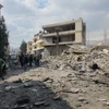 Cảnh đổ nát sau cuộc không kích của Israel tại thị trấn Hosh al-Rafqa, gần Baalbek, Liban. (Nguồn: THX/TTXVN)