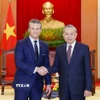 Tổng Bí thư Tô Lâm tiếp Bộ trưởng Bộ Chiến tranh Hoa Kỳ Pete Hegseth. (Ảnh: Thống Nhất/TTXVN)
