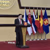 Tổng Thư ký ASEAN Kao Kim Hourn phát biểu tại sự kiện. (Ảnh: Lê Minh Hưởng/TTXVN)