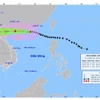 Vị trí và hướng đi của bão. (Nguồn: Trung tâm Dự báo Khí tượng Thủy văn Quốc gia)
