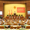 Hội nghị tại điểm cầu Nhà Quốc hội. (Ảnh: Phương Hoa/TTXVN)