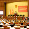 Hội nghị nghiên cứu, học tập, quán triệt và triển khai thực hiện Nghị quyết Hội nghị Trung ương II, khóa XIV. (Ảnh: Phương Hoa/TTXVN)