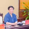 Chủ tịch Ủy ban Nhân dân tỉnh An Giang Hồ Văn Mừng phát biểu tại buổi làm việc. (Ảnh: Văn Sĩ/TTXVN)