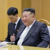 Nhà lãnh đạo Triều Tiên Kim Jong Un tại cuộc gặp Chủ tịch Duma Quốc gia Nga Vyacheslav Volodin ở Bình Nhưỡng ngày 14/8/2025. (Nguồn: KCNA/TTXVN)