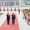 Sáng 19/8/2024, tại Thủ đô Bắc Kinh, Tổng Bí thư Ban Chấp hành Trung ương Đảng Cộng sản Trung Quốc, Chủ tịch nước Cộng hòa Nhân dân Trung Hoa Tập Cận Bình và Phu nhân chủ trì Lễ đón cấp Nhà nước Tổng Bí thư Ban Chấp hành Trung ương Đảng Cộng sản Việt Nam, Chủ tịch nước Cộng hòa xã hội chủ nghĩa Việt Nam Tô Lâm và Phu nhân thăm cấp Nhà nước tới Trung Quốc từ ngày 18 đến ngày 20/8/2024. (Ảnh: Trí Dũng/TTXVN)
