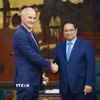 Thủ tướng Phạm Minh Chính tiếp Giáo sư Alec Cameron, Chủ tịch Đại học RMIT (Australia). (Ảnh: Dương Giang/TTXVN)