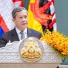 Thủ tướng Campuchia Samdech Thipadei Hun Manet phát biểu khai mạc Hội nghị AMMDM-13 và AADMER-14. (Nguồn: AKP/TTXVN phát)