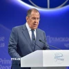 Ngoại trưởng Nga Sergey Lavrov phát biểu tại thủ đô Moskva. (Ảnh: THX/TTXVN)