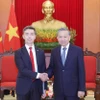 Tổng Bí thư Tô Lâm tiếp Đại sứ, Trưởng Phái đoàn Liên minh châu Âu (EU) tại Việt Nam Julien Guerrier. (Ảnh: Thống Nhất/TTXVN)