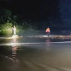 Lực lượng cứu hộ cứu nạn tìm kiếm 2 học sinh bị đuối nước tại huyện Hải Hà (Quảng Ninh). (Ảnh: TTXVN phát)