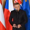 Thủ tướng Slovakia Robert Fico phát biểu trong cuộc họp báo ở Warsaw, Ba Lan. (Ảnh: PAP/TTXVN)