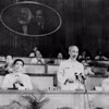 Chủ tịch Hồ Chí Minh đọc Báo cáo chính trị tại Đại hội Đại biểu toàn quốc lần thứ III của Đảng (9/1960). (Ảnh: TTXVN)