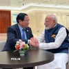 Thủ tướng Phạm Minh Chính gặp Thủ tướng Ấn Độ Narendra Modi. (Nguồn: TTXVN)