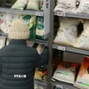 Gạo được bày bán tại siêu thị ở Seoul, Hàn Quốc. (Nguồn: Yonhap/TTXVN)