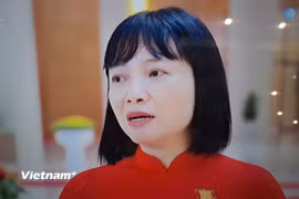 Đại biểu Nguyễn Thị Việt Nga, Đoàn đại biểu Quốc hội thành phố Hải Phòng. (Nguồn ảnh: Vietnam+)