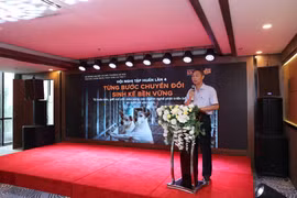 Ông Nguyễn Đình Đảng, Chi cục trưởng Chi cục Chăn nuôi, Thủy sản và Thú y Hà Nội phát biểu. (Ảnh: BTC)