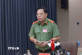Trung tướng Nguyễn Hải Trung, Giám đốc Công an thành phố Hà Nội. (Ảnh: Phạm Kiên/TTXVN)