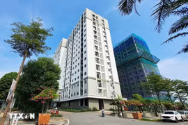 Khu nhà ở xã hội ở thành phố Huế. (Ảnh: Nguyên Lý/TTXVN)