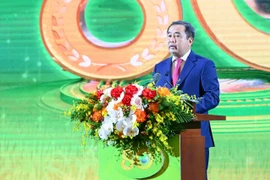 Bộ trưởng Bộ Nông nghiệp và Môi trường Trần Đức Thắng phát biểu tại lễ kỷ niệm.