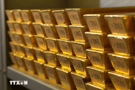 Vàng được trữ tại một ngân hàng ở Frankfurt, Đức. (Ảnh: AFP/TTXVN)