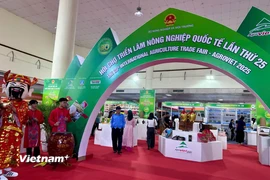 Hội chợ triển lãm Nông nghiệp Quốc tế lần thứ 25 - AgroViet 2025. (Ảnh: Bảo Ngọc/Vietnam+)