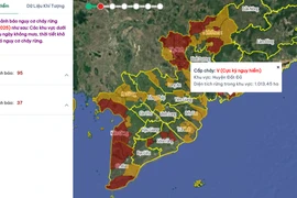 Hệ thống cảnh báo cháy rừng ngày 24/4/2025. (Nguồn: Cục Lâm nghiệp và Kiểm lâm)
