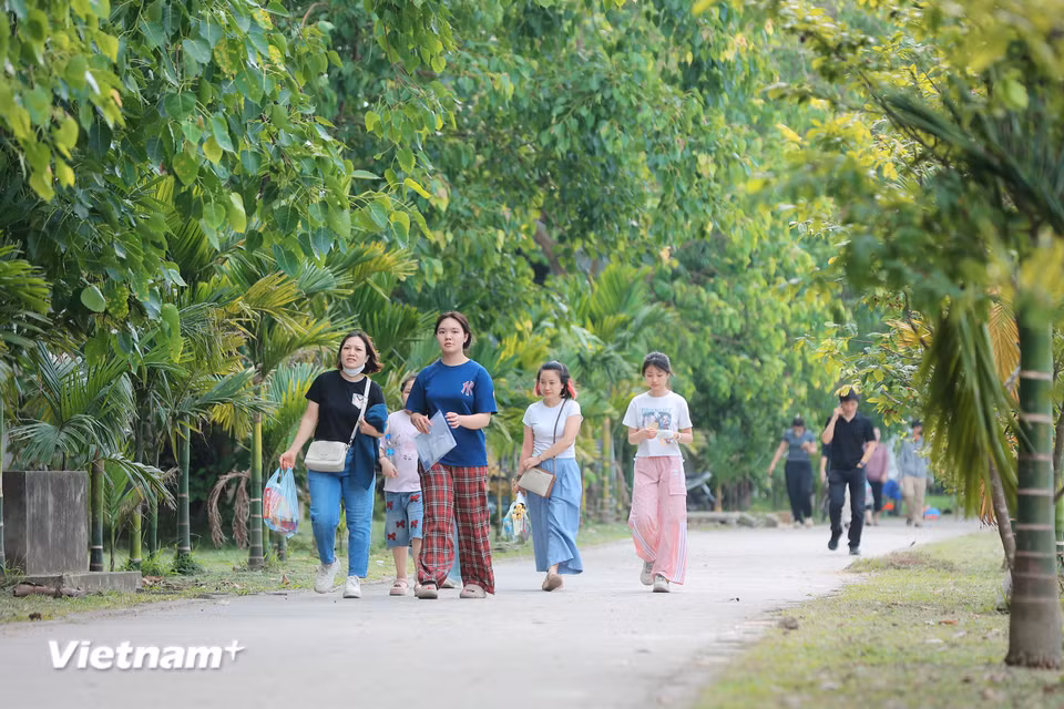Cũng bởi tích đó, nhiều sỹ tử, phụ huynh đã tới ngôi chùa cách trung tâm Thủ đô gần 20km về phía Nam để cầu may trước kỳ thi rất quan trọng vào lớp 10 công lập tại Hà Nội. (Ảnh: Hoài Nam/Vietnam+)