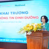 Thứ trưởng Bộ Y tế Nguyễn Thị Liên Hương phát biểu tại buổi lễ. (Ảnh: PV/Vietnam+)