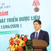 Ủy viên dự khuyết Trung ương Đảng, Thứ trưởng Thường trực Bộ Y tế Vũ Mạnh Hà phát biểu tại Tọa đàm. (Ảnh: PV/Vietnam+)