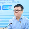 Ông Lê Quốc Minh, Ủy viên Trung ương Đảng, Tổng Biên tập Báo Nhân Dân, Phó Trưởng Ban Tuyên giáo và Dân vận Trung ương, Chủ tịch Hội Nhà báo Việt Nam phát biểu tại buổi ký kết Chương trình phối hợp truyền thông, vận động hiến tặng mô, tạng giai đoạn 2026-2031 và Chương trình Tọa đàm với chủ đề “Hành trình hy vọng,”. (Ảnh: PV/Vietnam+)