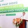 Thứ trưởng Bộ Y tế Trần Văn Thuấn phát biểu tại buổi lễ. (Ảnh: PV/Vietnam+)