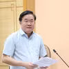 Tiến sỹ Hoàng Minh Đức - Cục trưởng Cục Phòng bệnh phát biểu tại cuộc họp. (Ảnh: PV/Vietnam+)