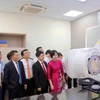 Bệnh viện K tổ chức Lễ khai trương hệ thống xạ trị gia tốc và CT mô phỏng 4D mới tại cơ sở Tam Hiệp. (Ảnh: PV/Vietnam+)