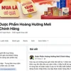 Fanpage có tên "Dược phẩm Hoàng Hường Meli chính hãng".