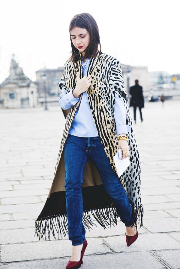 Họa tiết da báo tiếp tục khuấy động đường phố mùa gió lạnh ảnh 9