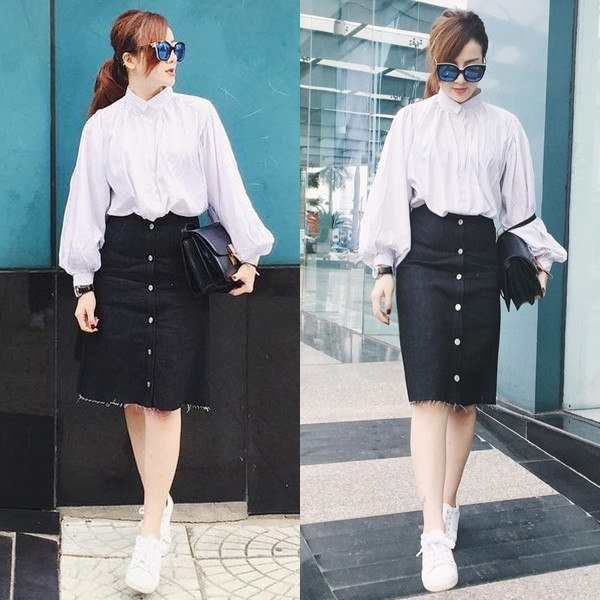 Kiều nữ Việt đua nhau lăng xê xu hướng denim mùa Thu Đông ảnh 8